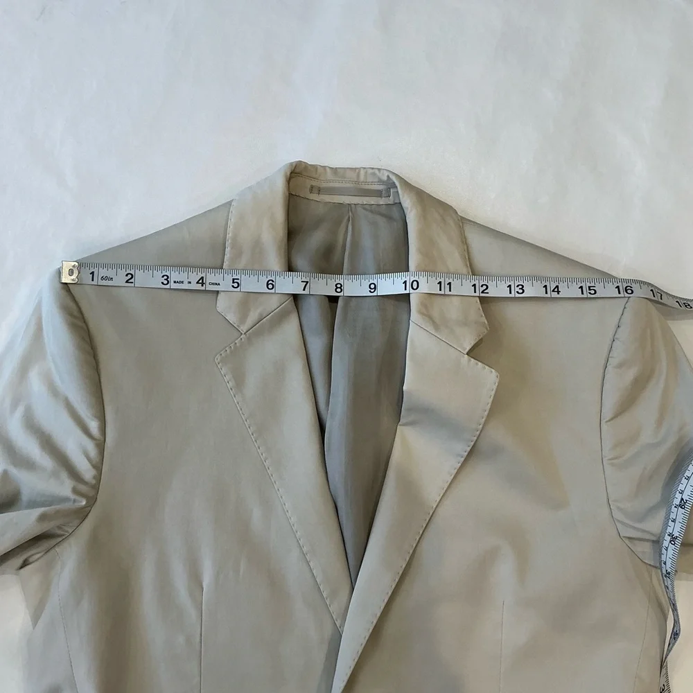 Theory Men's Two-Button Sports Jacket Cotton Top Stitching Light Weight Size 36